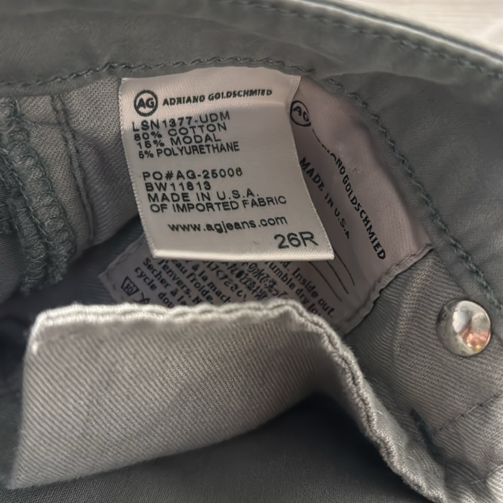 AG The Stevie Ankle slim straight ankle size 26 regular length green - Picture 4 of 4